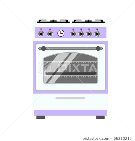 Gas stove icon, flat style - Stock Illustration [66210213] - PIXTA