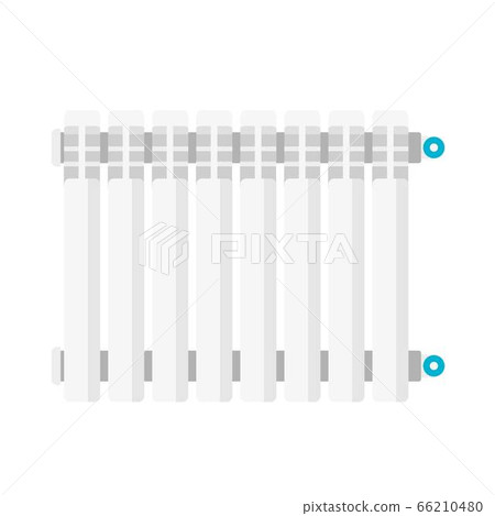 Warm radiator icon, flat style Warm radiator icon, flat style 66210480