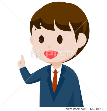 西裝男角色/講述2.5頭和身體卡通 西裝男角色/講述2.5頭和身體卡通 66210736