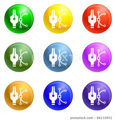 Vector curve icons set vector - Stock Illustration [66210952] - PIXTA