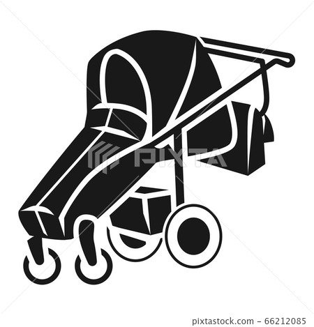 Foldable baby stroller icon, simple style Foldable baby stroller icon, simple style 66212085
