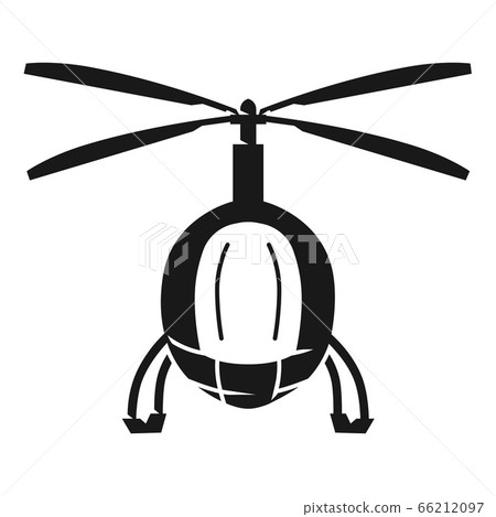 Police helicopter front view icon, simple style Police helicopter front view icon, simple style 66212097