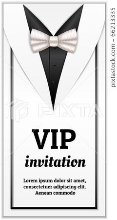 Fashion vip white invitation banner, realistic style 66213335