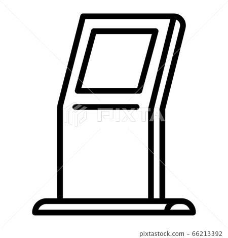 Payment terminal icon, outline style 66213392