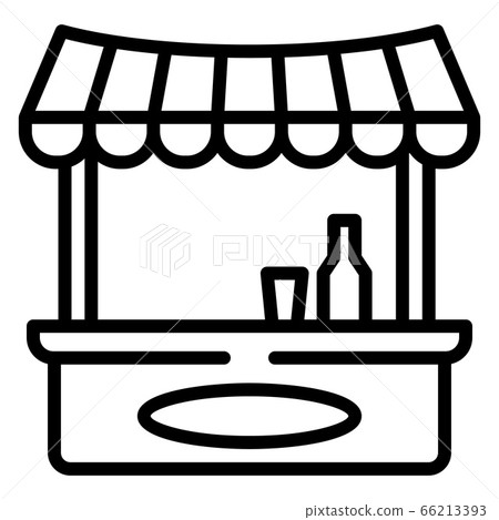 Drink shop kiosk icon, outline style 66213393