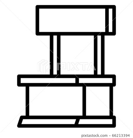 Shop stand icon, outline style Shop stand icon, outline style 66213394