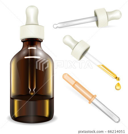 Pipette icons set, realistic style 66214051