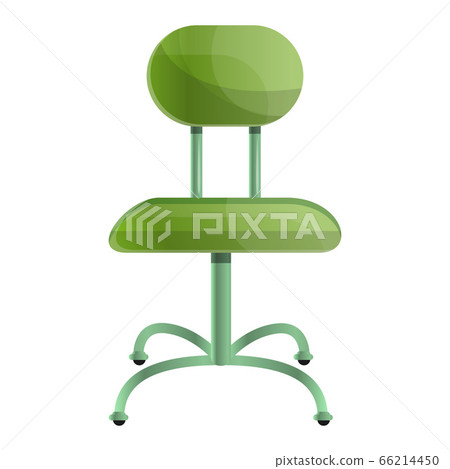 Green chair icon, cartoon style Green chair icon, cartoon style 66214450
