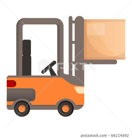 Warehouse forklift icon, cartoon style Warehouse forklift icon, cartoon style 66214892