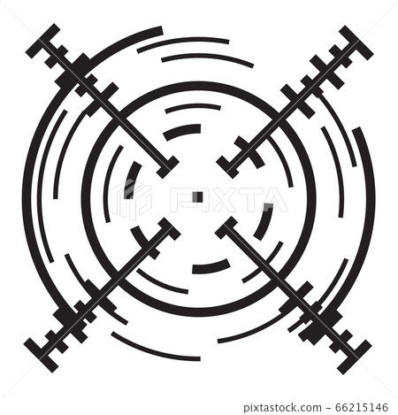 Futuristic crosshair icon, simple style 66215146