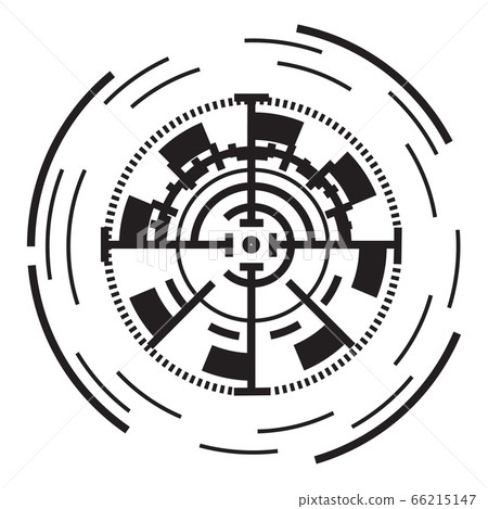 Optical crosshair icon, simple style 66215147
