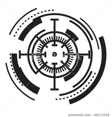 Sniper crosshair icon, simple style 66215148
