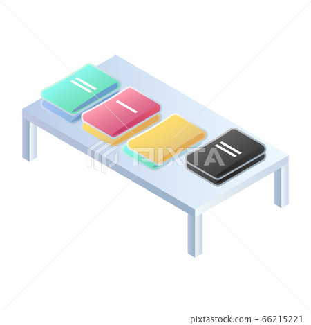 Clothes stack on table icon, isometric style 66215221