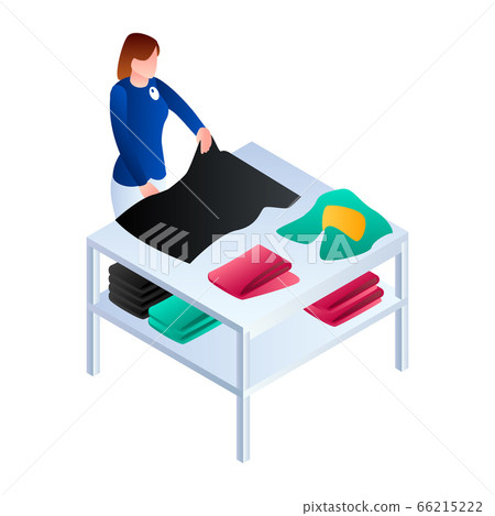 Laundry arrange clothes service icon, isometric style Laundry arrange clothes service icon, isometric style 66215222