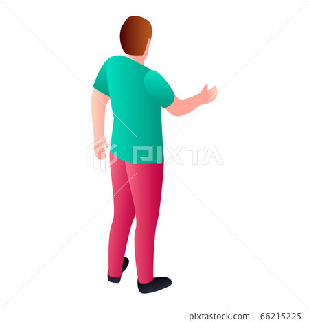 Man ask for laundry icon, isometric style 66215225
