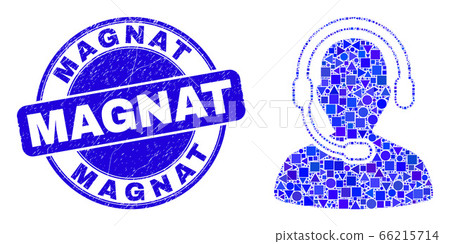 Blue Distress Magnat Stamp and Radio Operator Mosaic Blue Distress Magnat Stamp and Radio Operator Mosaic 66215714