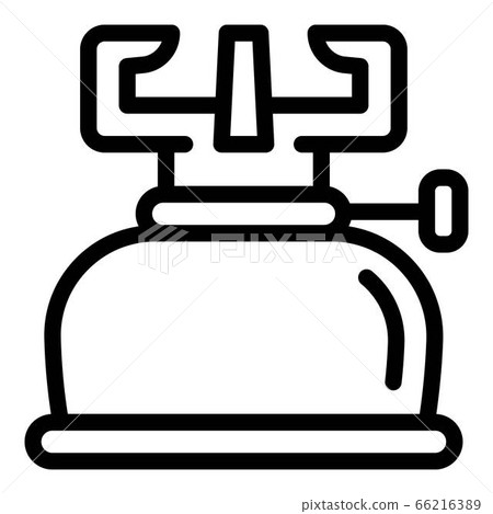 Camp gas lamp icon, outline style 66216389