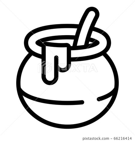 Open honey pot icon, outline style Open honey pot icon, outline style 66216414
