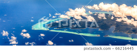 Bora Bora Island, French Polynesia. Web banner in 66216445