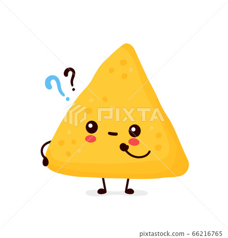 Cute happy funny nachos with question mark Cute happy funny nachos with question mark 66216765