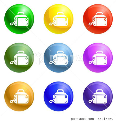 Metal lunch box icons set vector - Stock Illustration [66216769] - PIXTA