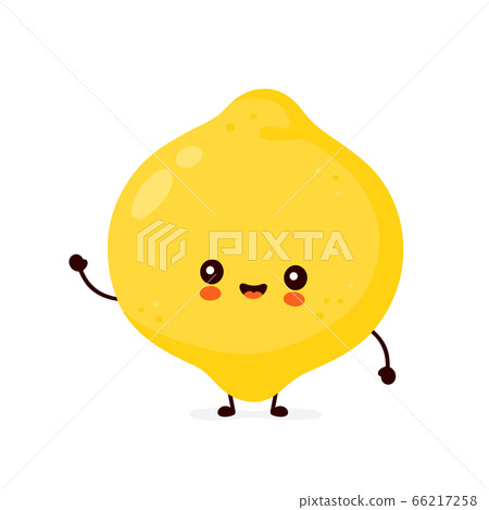Cute happy funny lemon fruit Cute happy funny lemon fruit 66217258