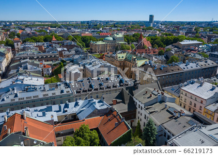 Krakow Old Town Aerial View. Main Market Square 66219173