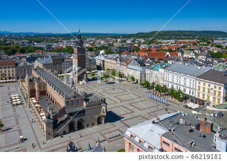 Krakow Old Town Aerial View. Main Market Square Krakow Old Town Aerial View. Main Market Square 66219181