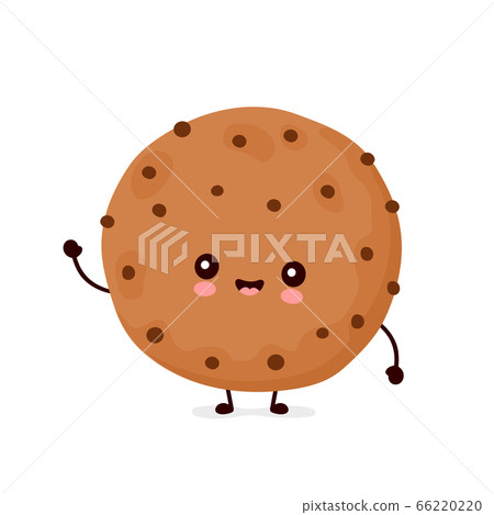 Cute happy funny chocolate cookie Cute happy funny chocolate cookie 66220220