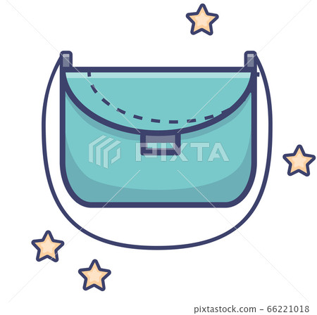 Women's handbag on a belt. Vector illustration 66221018