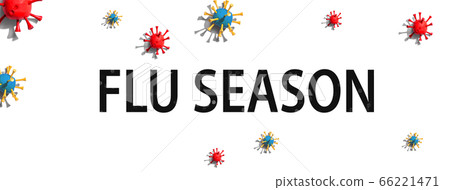 Flu Season theme with virus craft objects Flu Season theme with virus craft objects 66221471