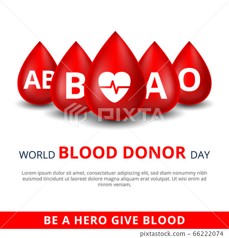 World Blood donor Day, 14th June Illustration Of Blood Donation Concept Design for Banner and Flyer. Vector Illustration World Blood donor Day, 14th June Illustration Of Blood Donation Concept Design for Banner and Flyer. Vector Illustration 66222074