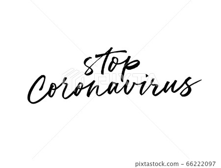 Stop coronavirus vector lettering. Stop coronavirus vector lettering. 66222097
