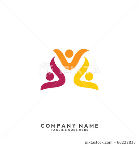 People, community, creative hub, social connection icons and logo 66222833