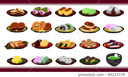 A lot of Japanese sweets 66223379