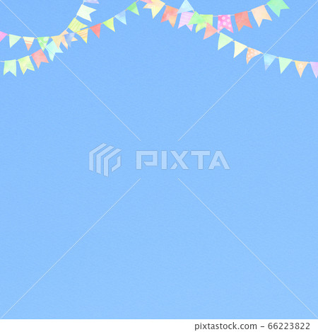 Garland background with blue sky - Stock Illustration [66223822] - PIXTA