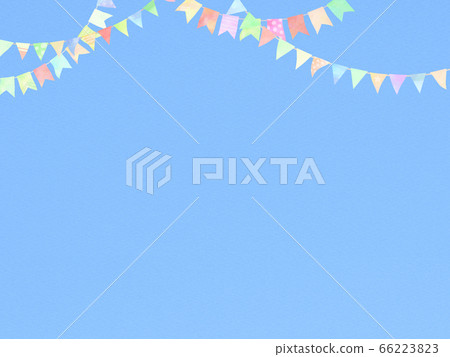 Blue sky and garland material 66223823