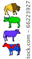 Four kinds of cow 66223927