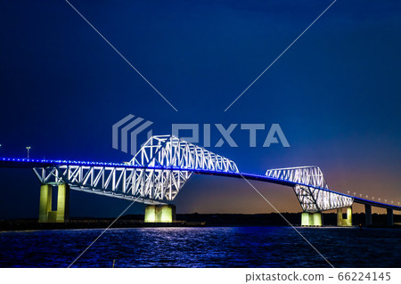 東京若狹海濱公園的東京門大橋夜景 66224145