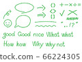 綠色手寫塗鴉符號 66224305