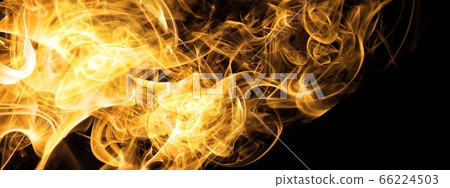Illustration of burning abstract flame [Black background] 66224503