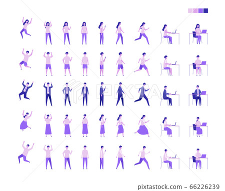 男人和女人的各種身體姿勢插圖集 男人和女人的各種身體姿勢插圖集 66226239