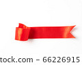 Red banners ribbons label on white 66226915