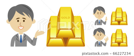 Illustration Image That Introduces Gold Investment - Stock Illustration ...