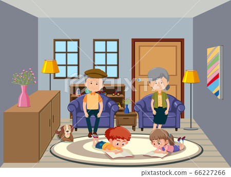 Background scene with old people and children at Background scene with old people and children at 66227266