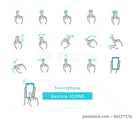 Smartphone operation gesture icon set 66227578