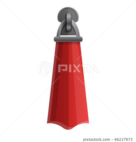 Fashion red zipper icon, cartoon style 66227673