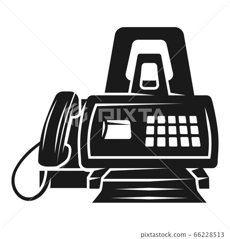 Fax front view icon, simple style Fax front view icon, simple style 66228513