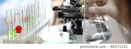 Chemical experience in laboratory, water sample. 66231201