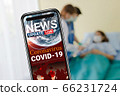 coronavirus update on mobile phone in hospital 66231724